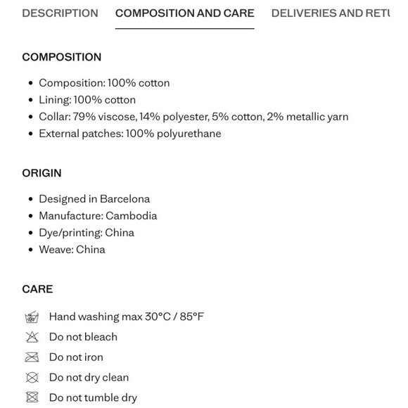 MANGO Cotton Barn Jacket w/ Leather Collar, Medium - Picture 6 of 10